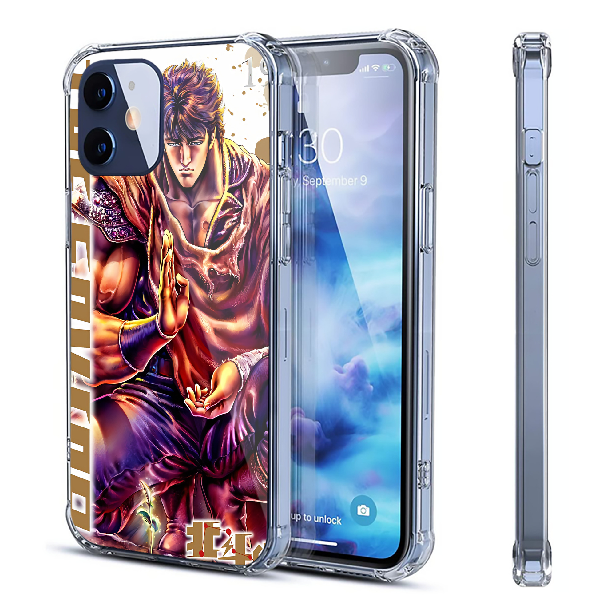 （画像用） 北斗の拳 Fist of the North Star 【iPhone 12シリーズ対応】透明スマホケース（クリアソフトケース）